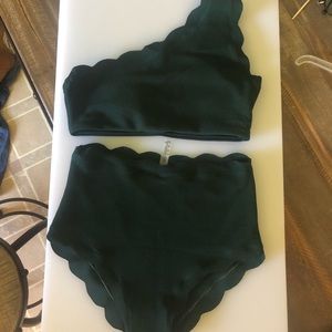 Scalloped Green bikini